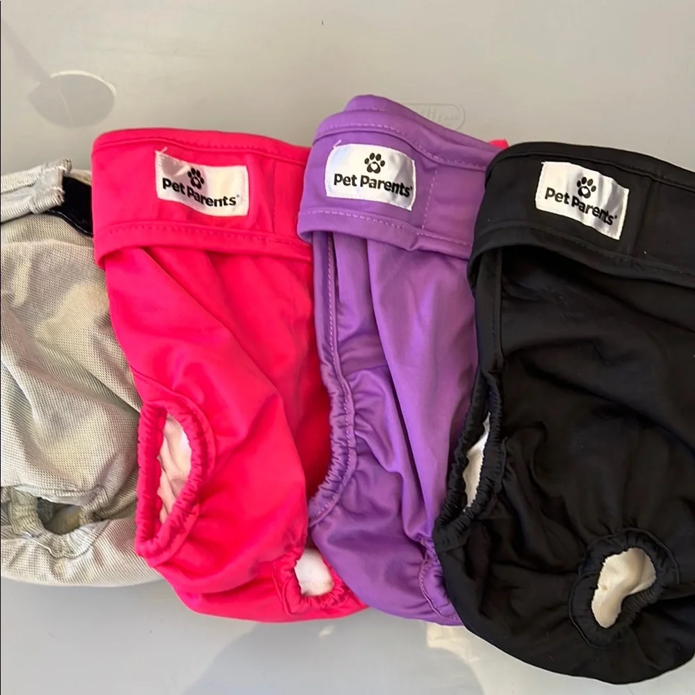 Dog Diapers size large - Pink, Purple, Black, Gray